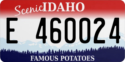 ID license plate E460024