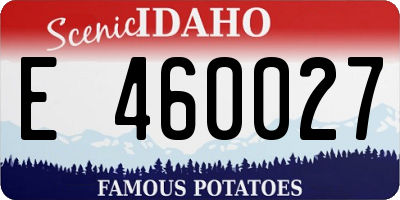 ID license plate E460027