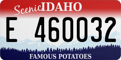 ID license plate E460032