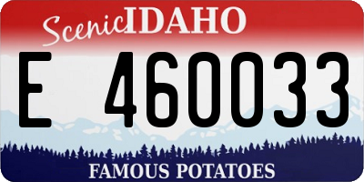 ID license plate E460033