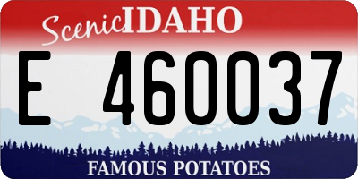 ID license plate E460037