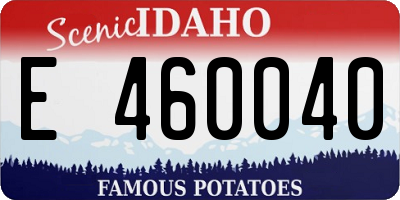 ID license plate E460040