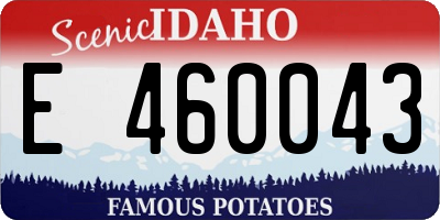 ID license plate E460043
