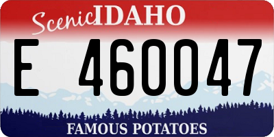 ID license plate E460047