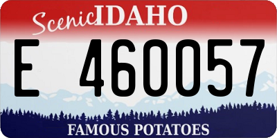 ID license plate E460057
