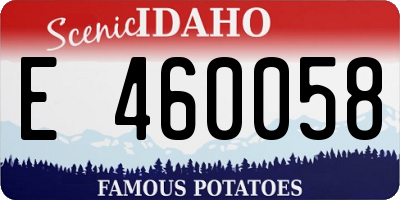 ID license plate E460058