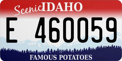 ID license plate E460059