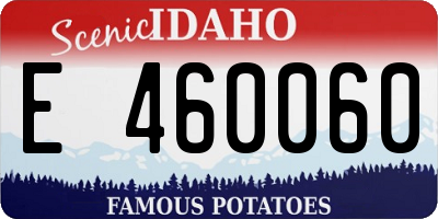 ID license plate E460060