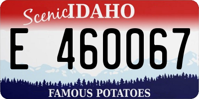 ID license plate E460067