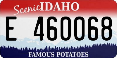 ID license plate E460068