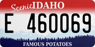ID license plate E460069