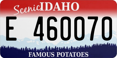 ID license plate E460070
