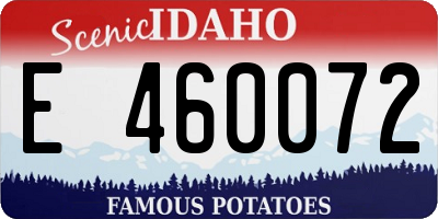 ID license plate E460072