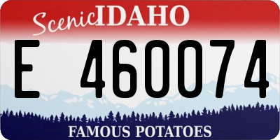 ID license plate E460074