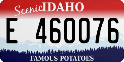 ID license plate E460076