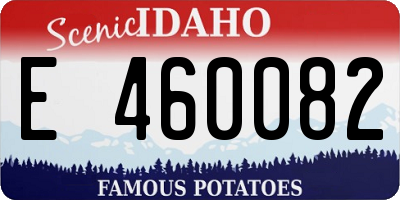ID license plate E460082