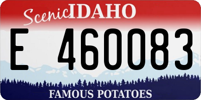 ID license plate E460083