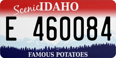 ID license plate E460084