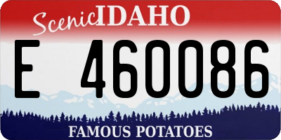 ID license plate E460086