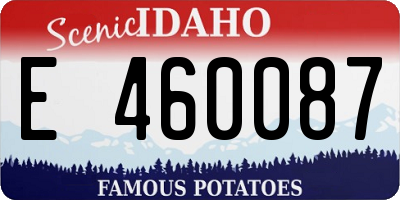 ID license plate E460087