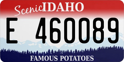 ID license plate E460089