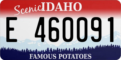 ID license plate E460091