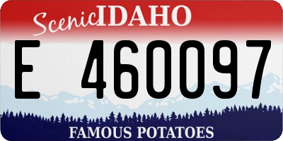 ID license plate E460097