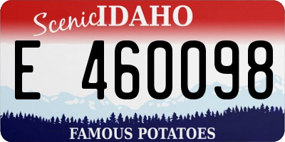 ID license plate E460098