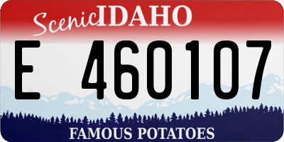 ID license plate E460107