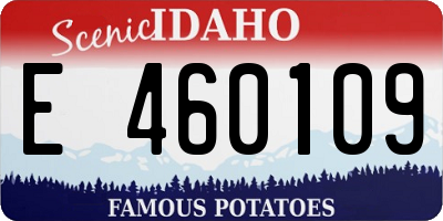 ID license plate E460109