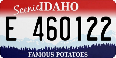 ID license plate E460122