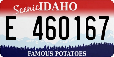ID license plate E460167