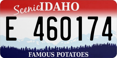 ID license plate E460174
