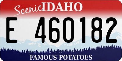 ID license plate E460182