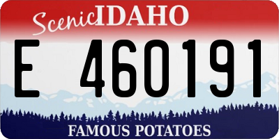 ID license plate E460191