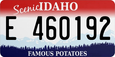 ID license plate E460192