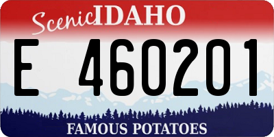 ID license plate E460201