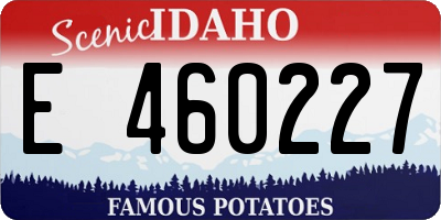 ID license plate E460227
