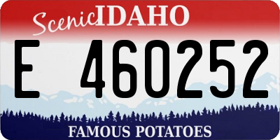 ID license plate E460252