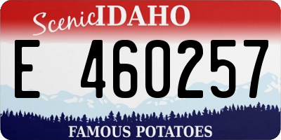 ID license plate E460257