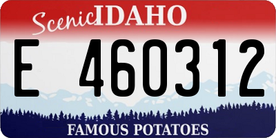 ID license plate E460312