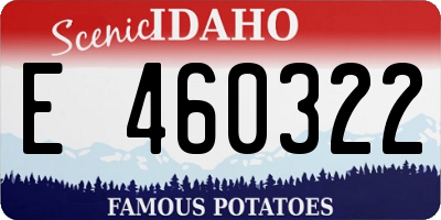 ID license plate E460322