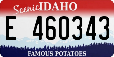 ID license plate E460343