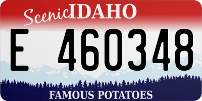 ID license plate E460348