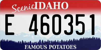 ID license plate E460351