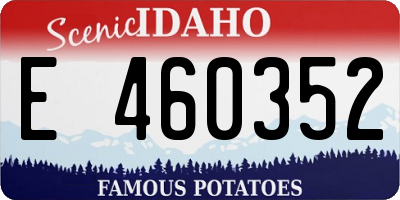 ID license plate E460352
