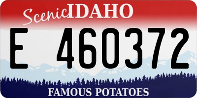 ID license plate E460372