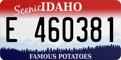 ID license plate E460381