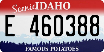 ID license plate E460388