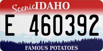 ID license plate E460392